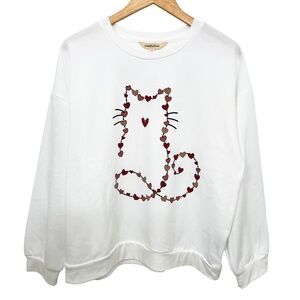 Cat Hearts Long Sleeve Shirt Women’s 1X NWT